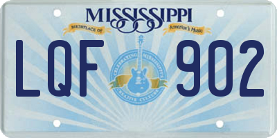 MS license plate LQF902