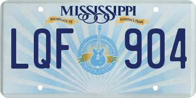 MS license plate LQF904