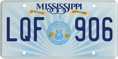 MS license plate LQF906