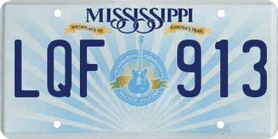 MS license plate LQF913