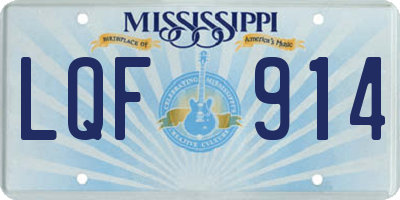 MS license plate LQF914