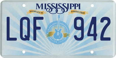 MS license plate LQF942