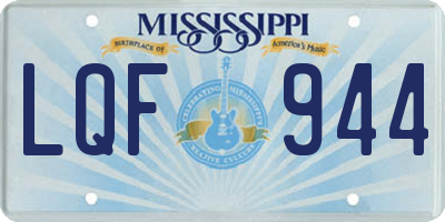 MS license plate LQF944