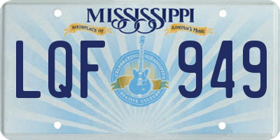 MS license plate LQF949