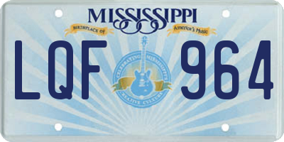 MS license plate LQF964