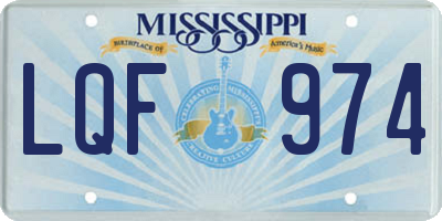 MS license plate LQF974