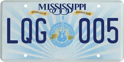 MS license plate LQG005