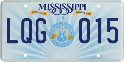 MS license plate LQG015