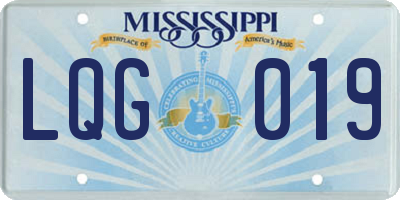MS license plate LQG019