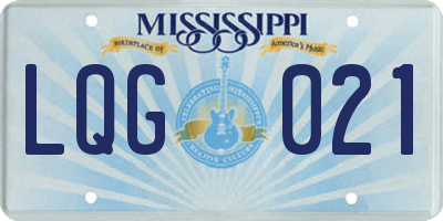 MS license plate LQG021