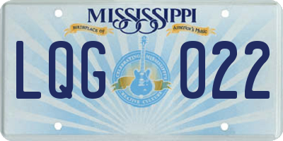 MS license plate LQG022