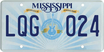 MS license plate LQG024
