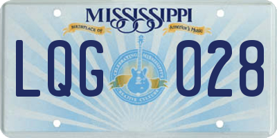 MS license plate LQG028