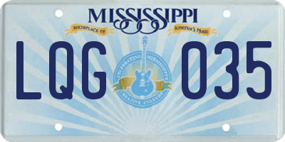 MS license plate LQG035