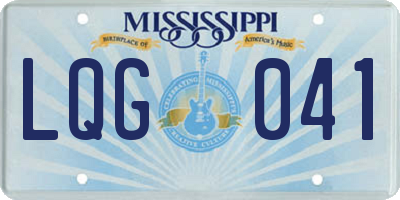 MS license plate LQG041