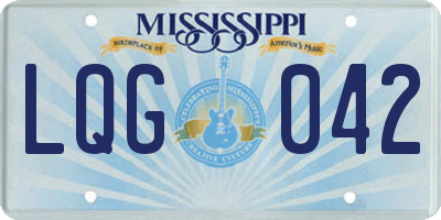 MS license plate LQG042