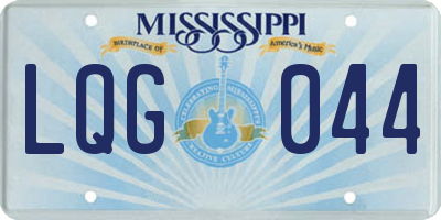 MS license plate LQG044