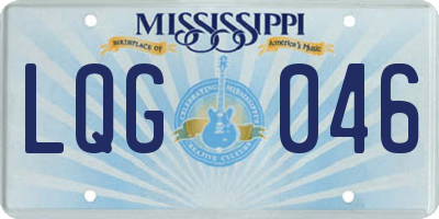 MS license plate LQG046
