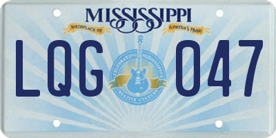 MS license plate LQG047