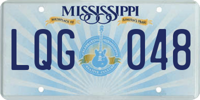 MS license plate LQG048