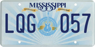 MS license plate LQG057