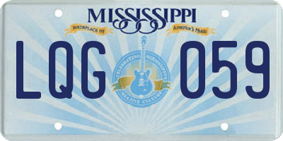 MS license plate LQG059