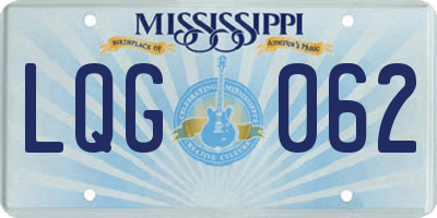 MS license plate LQG062