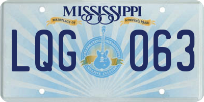 MS license plate LQG063