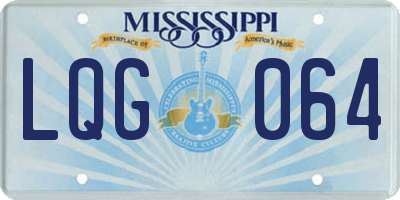 MS license plate LQG064