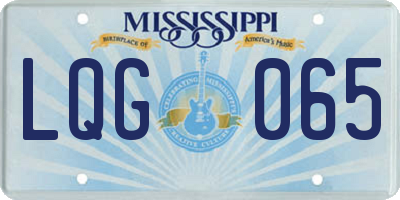 MS license plate LQG065