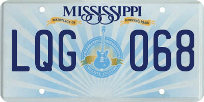 MS license plate LQG068