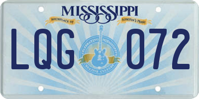 MS license plate LQG072