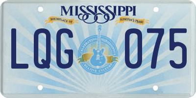 MS license plate LQG075