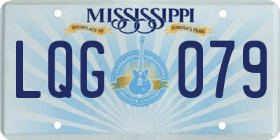 MS license plate LQG079