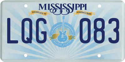 MS license plate LQG083