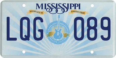 MS license plate LQG089