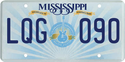 MS license plate LQG090
