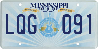 MS license plate LQG091