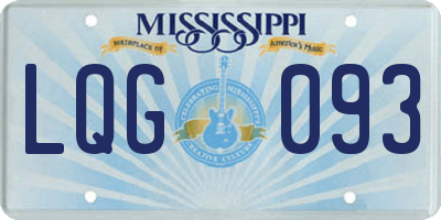 MS license plate LQG093