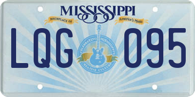 MS license plate LQG095