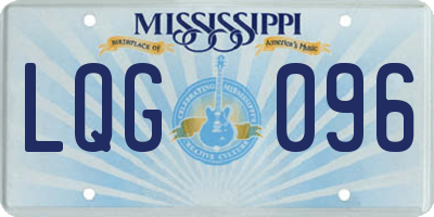 MS license plate LQG096