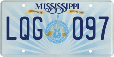 MS license plate LQG097