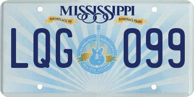 MS license plate LQG099