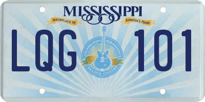 MS license plate LQG101