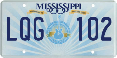 MS license plate LQG102