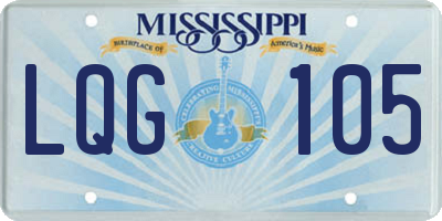 MS license plate LQG105