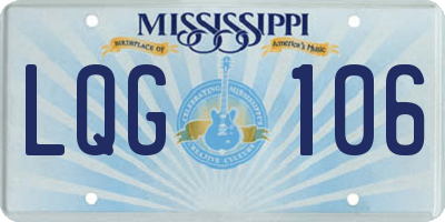 MS license plate LQG106