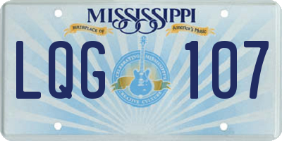 MS license plate LQG107