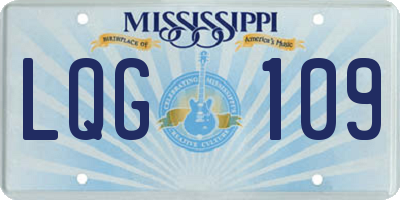 MS license plate LQG109