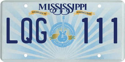 MS license plate LQG111